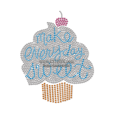 Make Everyday Sweet Cup Cake Neon Stud Transfer