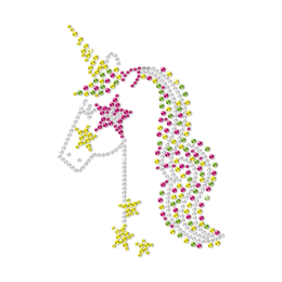 Unicorn in Circus Neon Stud Transfer