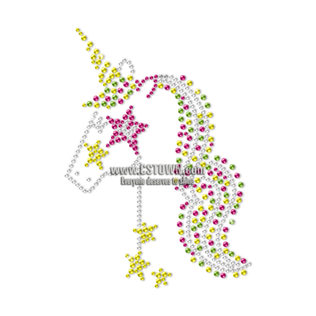 Unicorn in Circus Neon Stud Transfer