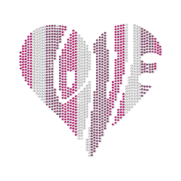 Modern Heart for Love Neon Stud Transfer