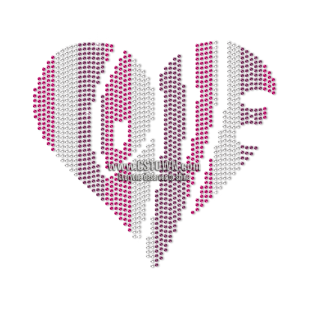 Modern Heart for Love Neon Stud Transfer