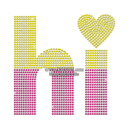 Hi Honey Custom Greetings Neon Stud Transfer