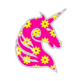 Pink Unicorn In Dream Heat Transfer