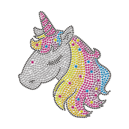 Cute Unicorn Princess Rhinestone Transfer