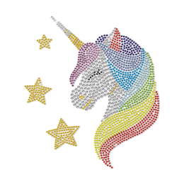 Unicorn In My Dream Bling Rhinestone Transfer