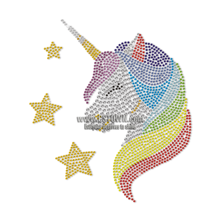 Unicorn In My Dream Bling Rhinestone Transfer