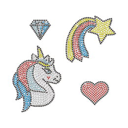 Crystal Unicorn For Girls' Dream Rhinestone Transfer