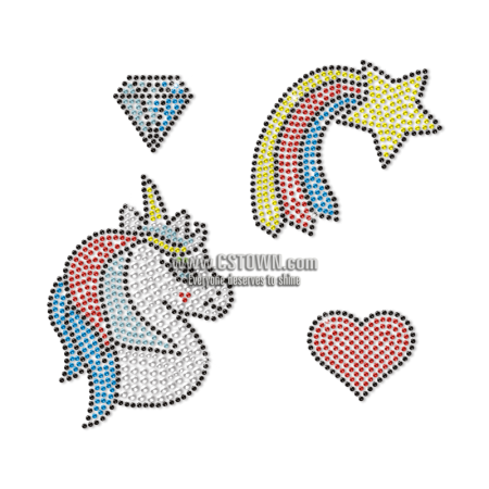 Crystal Unicorn For Girls' Dream Rhinestone Transfer