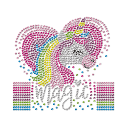 Magic Girl Magic Unicorn Bling Rhinestone Transfer