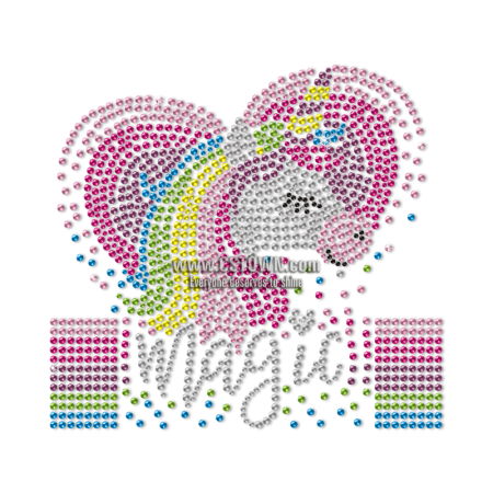 Magic Girl Magic Unicorn Bling Rhinestone Transfer