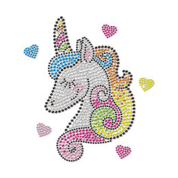 Custom Shy Unicorn for Girls Neon Stud Transfer