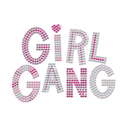 Pink Girl Gang Custom Rhinestud Transfer