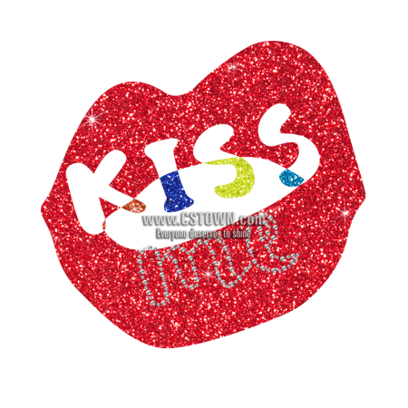 Kiss Me Sexy Lips Glitter Transfer