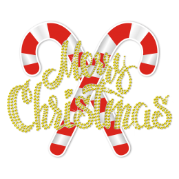 Custom Candy Cane Merry Christmas Heat Transfer