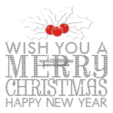 Wholesale Crystal Christmas Themed Rhinestone Transfer