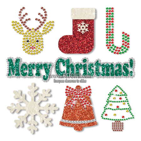 Bling Christmas Elements Collection Heat Transfer
