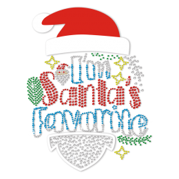 I'm Santa's Favorite Rhinestone Transfer