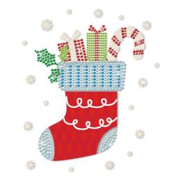 Printable Vinyl Christmas Sock Motif Transfer