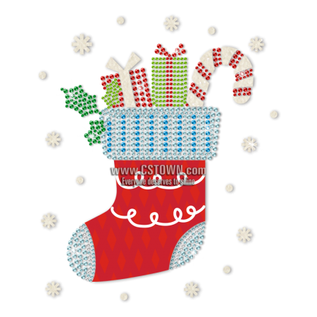 Printable Vinyl Christmas Sock Motif Transfer