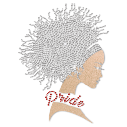 Pride Of My Identity Afro Girl Bling Transfer