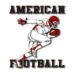 Run! American Football Iron on Design