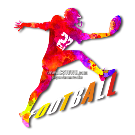 Avant-Garde Pink Football Heat Transfer