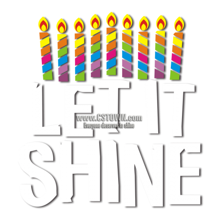 Let It Shine Hanukkah Themed Printable Vinyl Transfer