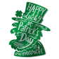 Happy & Lucky St. Patrick's Day Green PU Heat Transfer