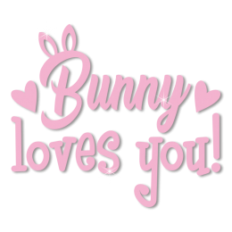 Custom Cute Pink Bunny Loves You Heat Transfer