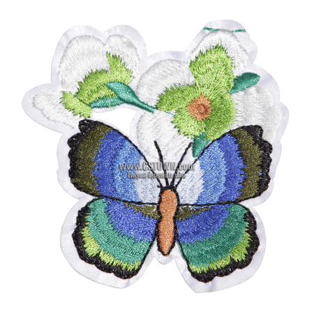 Butterfly in Flowers Customized Embroidery Patch