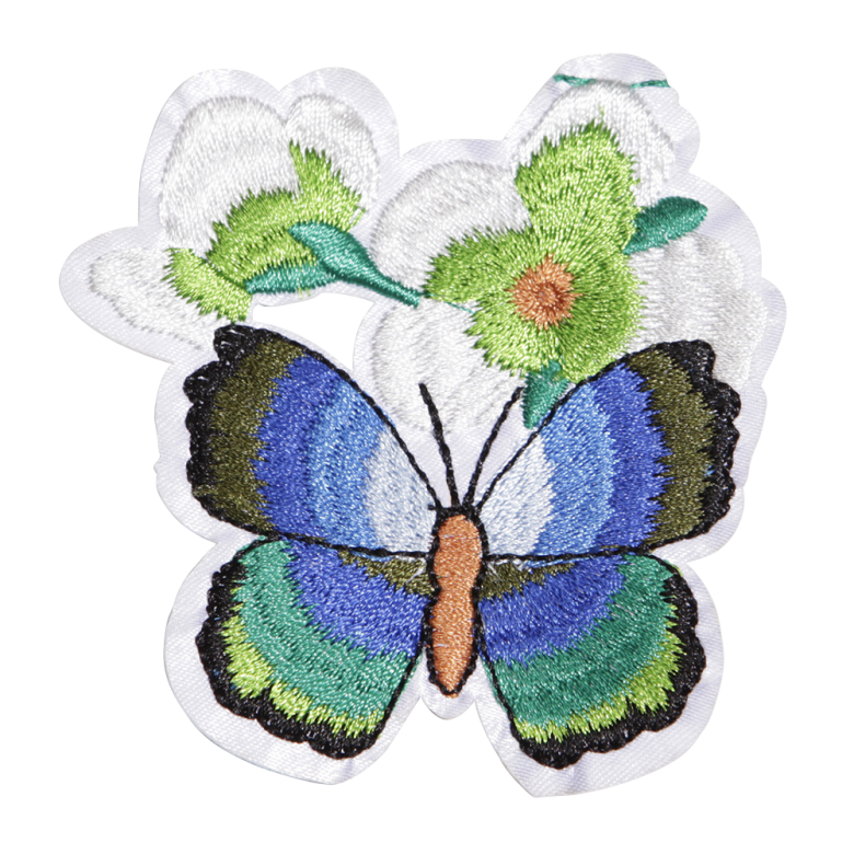 Butterfly in Flowers Customized Embroidery Patch CSTOWN