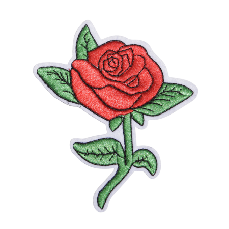 Romantic Rose Embroidery Patch for Shirts