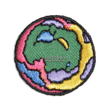 Little Planet Earth Motif Embroidery Patch Customized
