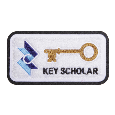 Key Scholar Square Stock Chenille Patch