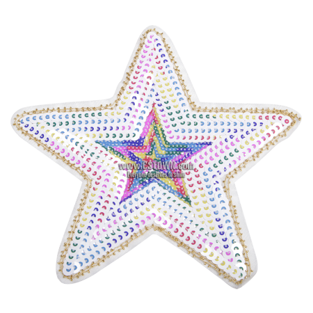 Lively Sequin Star Patch for Girls Shirt