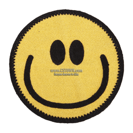 Big Yellow Smile Face Knitting Applique
