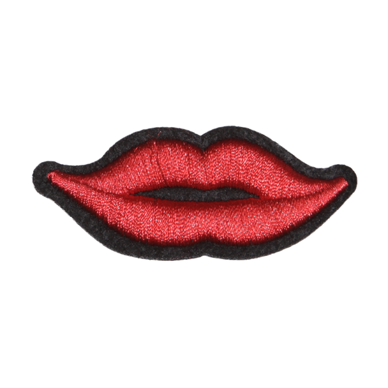 Download 3D Red Lips Embroidery Patch for Shirts - CSTOWN