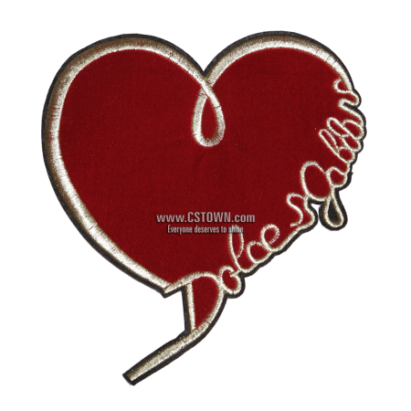 Red Felt Heart for You Heart Themed Patch