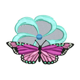 Butterfly Floral Iron On Embroidery Services Near Me