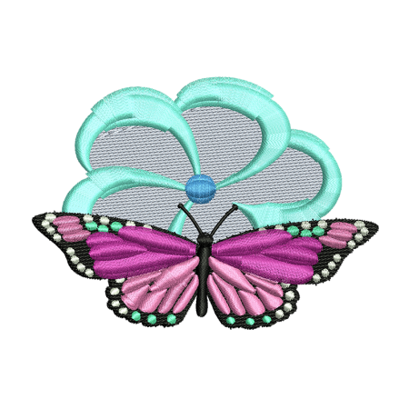 Butterfly Floral Iron On Embroidery Services Near Me