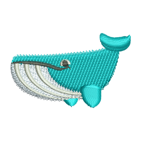 Whale Animal Embroid Fabric Patch