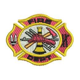 Fire Dept Hand Embroidery Patches