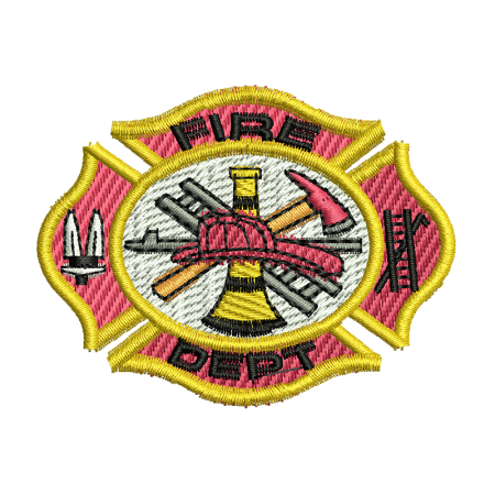 Fire Dept Hand Embroidery Patches