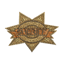 Sheriff Badge Canvas Embroidery Custom Iron On Patches