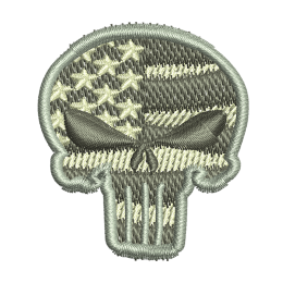 Us Military Punisher Skull Embroidery Designer