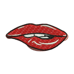 Bite Lip Iron On Embroidery On Sweatshirts Cool Patches