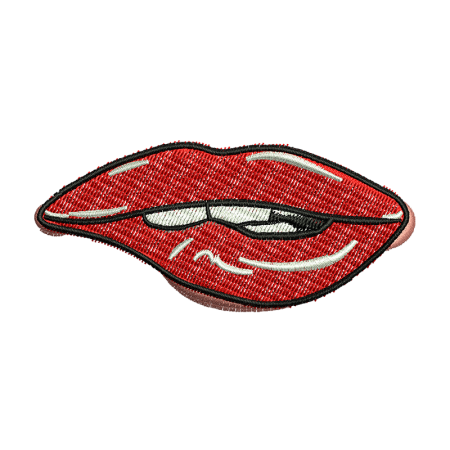 Bite Lip Iron On Embroidery On Sweatshirts Cool Patches - CSTOWN