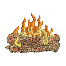 Wood Burning Fire Embroidery Shop Patches For Clothes
