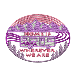 Home Is Wherever We Are Embroidered Appliques