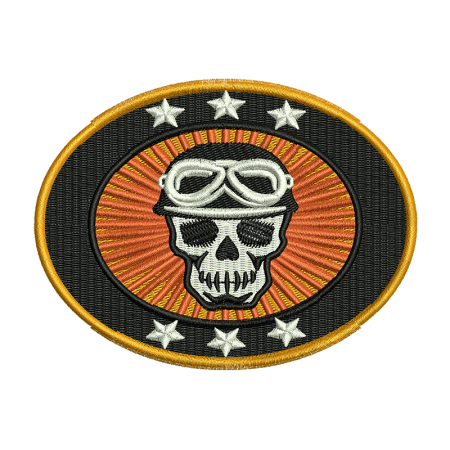 Biker Skull embroideryonline custom patches